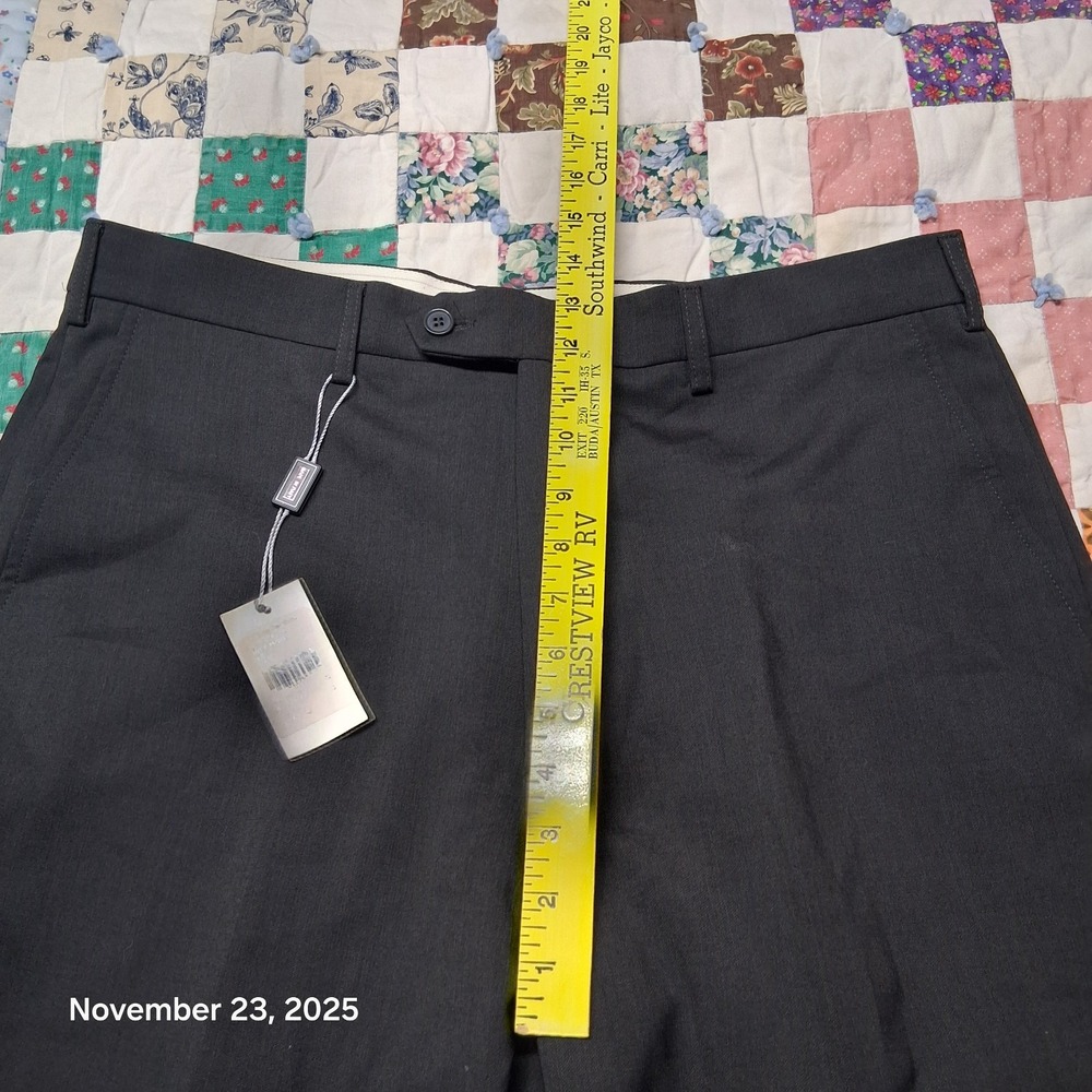 St. Croix Dress Pants Onyx Marl Made in Italy Unhemmed Size 36 Regular - Picture 10 of 13